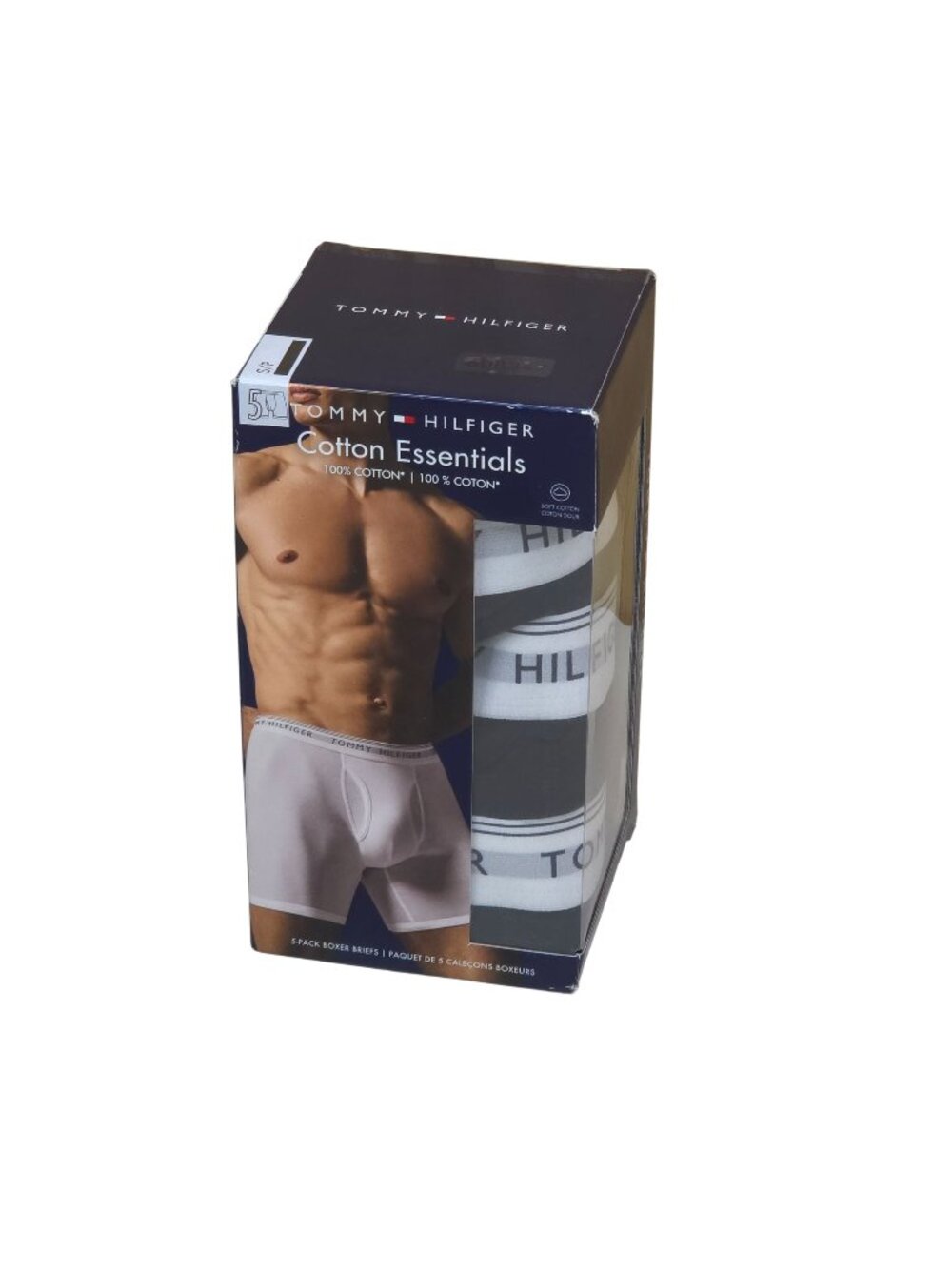 Tommy Hilfiger Men Cotton Essentials Boxer Briefs 5-Pack Small Black Comfortable